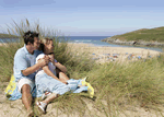 Crantock Beach in Newquay, Cornwall, South West England